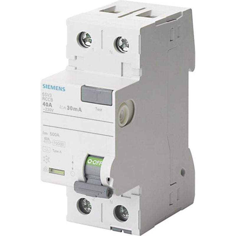 Interrupteur différentiel Siemens 5SV33126 a 2 pôles 25 a 0.03 a 230 v