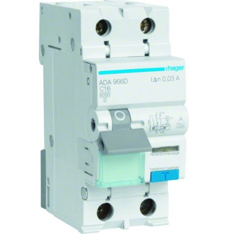 Disjoncteur différentiel type A 2P C16A 0,03A ADA966D