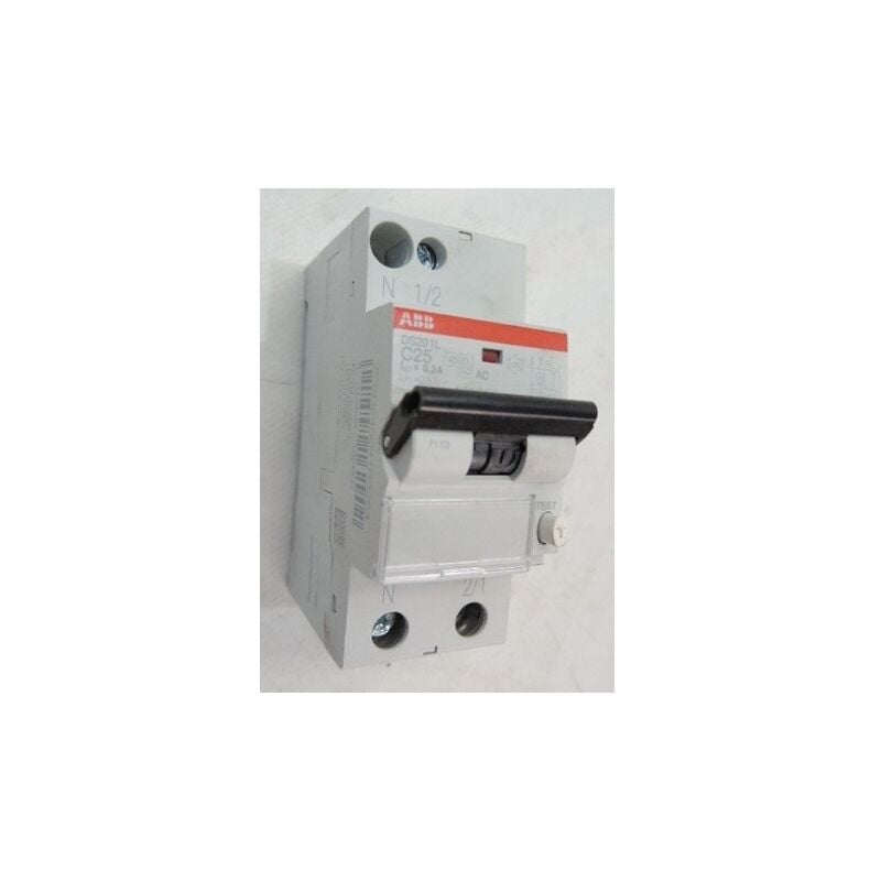 Disjoncteur différentiel 25A 1P+N courbe c 6kA protection 300mA type ac DS201L (2CSR245041R3254) ABB 471025