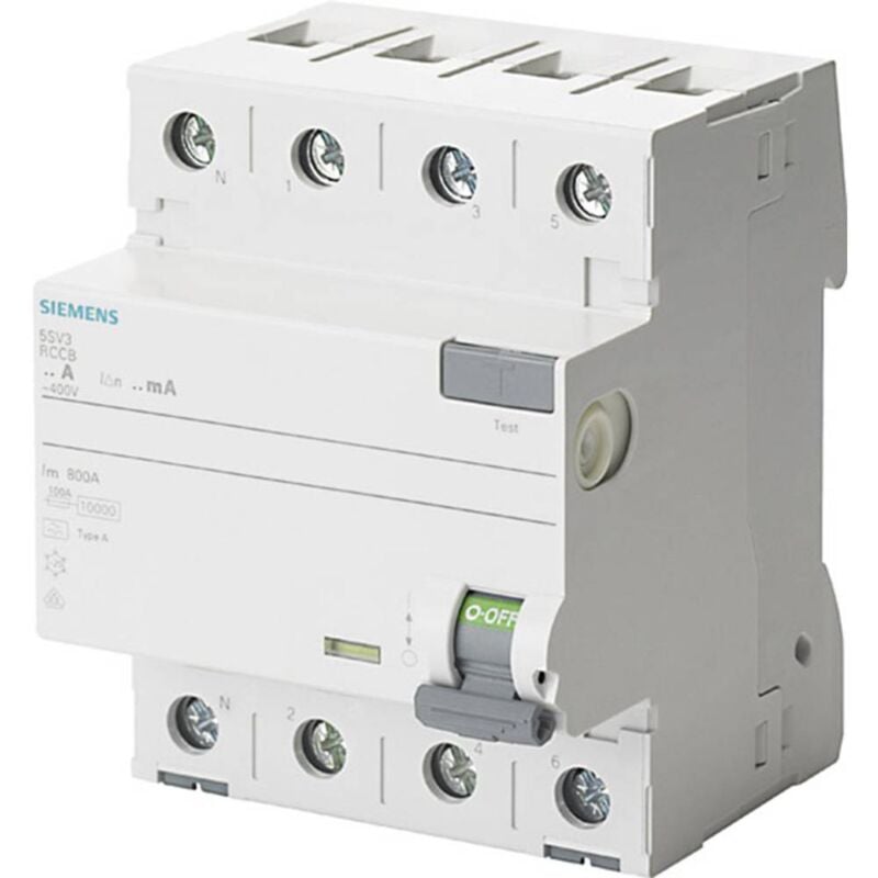 5SV33446KL Interrupteur différentiel a 4 pôles 40 a 0.03 a 400 v - Siemens