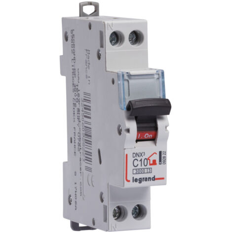Disjoncteur dnx type c unipolaire + neutre 230 v coupure 3000 a 10A