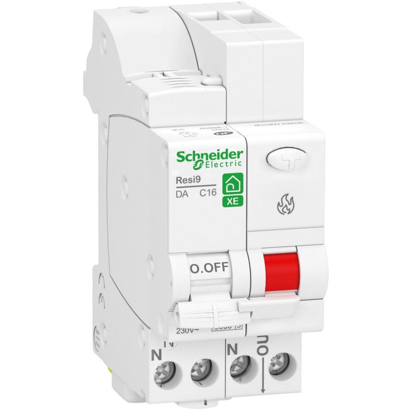 Resi9 xe - disjoncteur détecteur d'arc - 1P+N - 10A - courbe c - embrochable (R9ETC610)