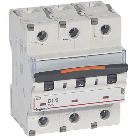 DISJONCTEUR DX³-VIS/VIS-3P-400V-125A-25KA-COURBE D 4,5M LEGRAND 409842