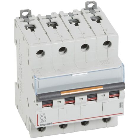 DISJONCTEUR DX³-VIS/VIS-4P-400V-6A-25KA-COURBE C 4M LEGRAND 409792