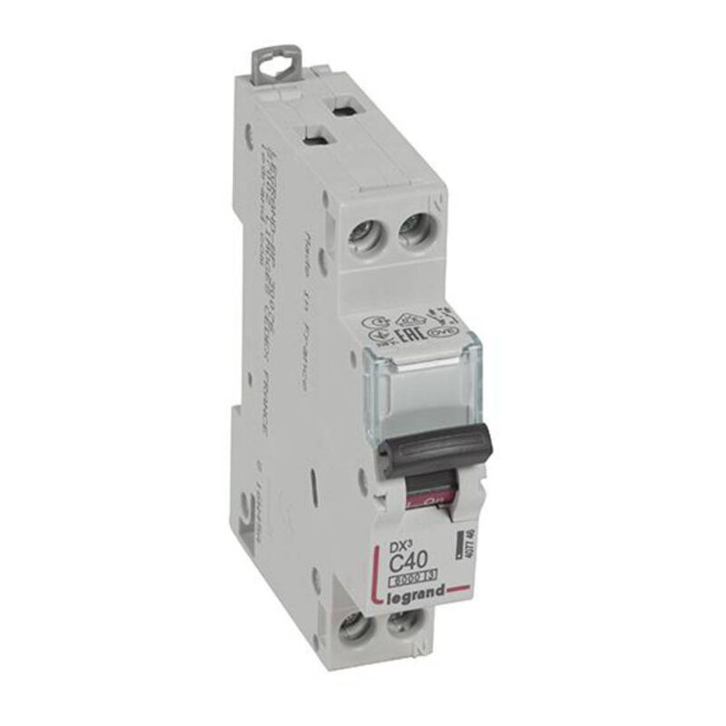 Legrand - Disjoncteur DX3 C40A 1P+N - 40 a 230 v/ac - Neutre à droite - LEG407746