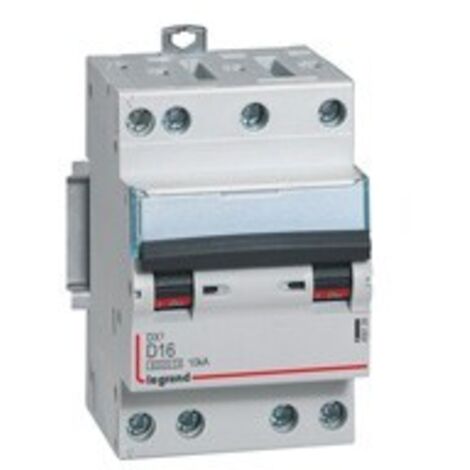 Disjoncteur DX³6000 10kA à vis 4 Pôles 400V 16A courbe D pour peigne HX³ LEGRAND 408126