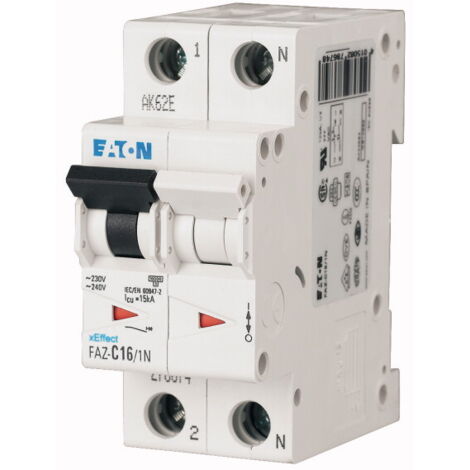 Disjoncteur Eaton 1P+N, 63A, montage rail DIN ( Prix pour 1 )