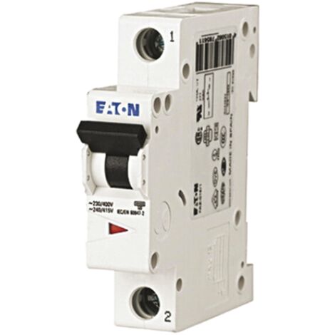 Disjoncteur Eaton Eaton Moeller 1P, 1A, pouvoir de coupure 6 kA, montage rail DIN ( Prix pour 1 )