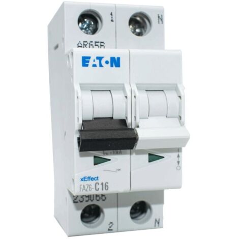 Disjoncteur Eaton Eaton Moeller 1P+N, 16A, montage rail DIN ( Prix pour 1 )