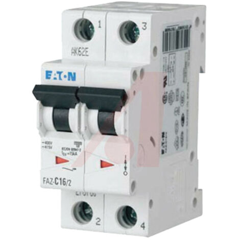 Disjoncteur Eaton Eaton Moeller 2P, 25A, pouvoir de coupure 10 kA, montage rail DIN ( Prix pour 1 )