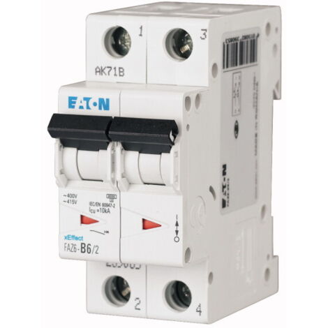 Disjoncteur Eaton Eaton Moeller 2P, 3.5A, montage rail DIN ( Prix pour 1 )