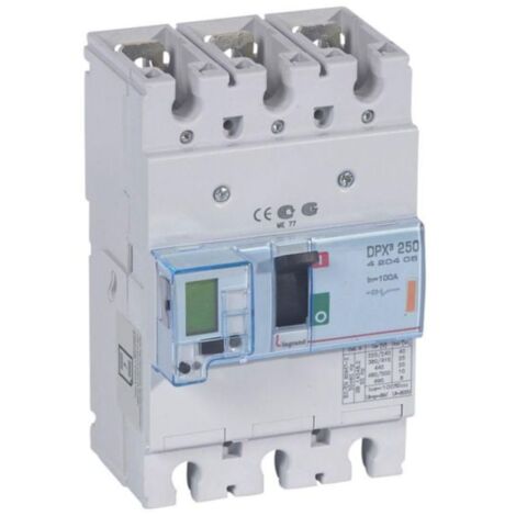Disjoncteur électronique avec unité de mesure DPX³250 pouvoir de coupure 25kA 400V - 3P - 100A - LEGRAND