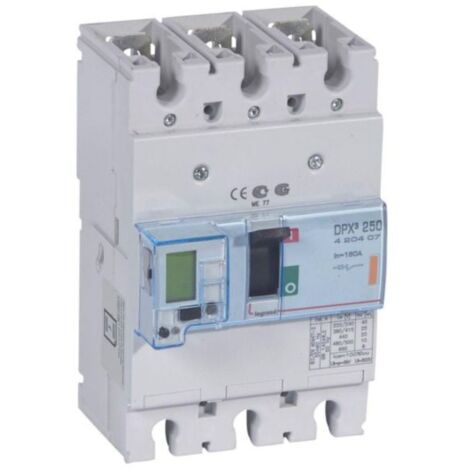 Disjoncteur électronique avec unité de mesure DPX³250 pouvoir de coupure 25kA 400V - 3P - 160A - LEGRAND