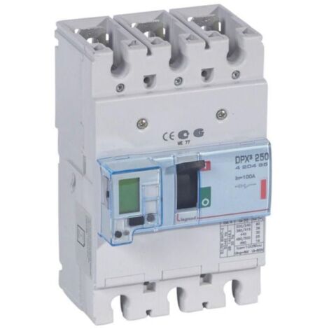 Disjoncteur électronique avec unité de mesure DPX³250 pouvoir de coupure 36kA 400V - 3P - 100A - LEGRAND