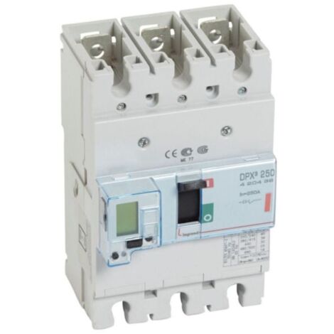 Disjoncteur électronique avec unité de mesure DPX³250 pouvoir de coupure 36kA 400V - 3P - 250A - LEGRAND