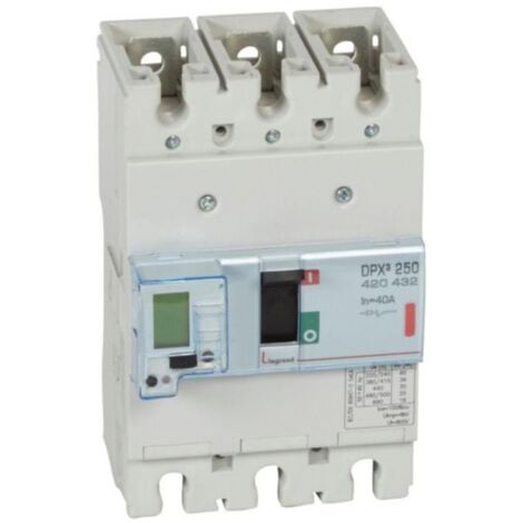 Disjoncteur électronique avec unité de mesure DPX³250 pouvoir de coupure 36kA 400V - 3P - 40A - LEGRAND