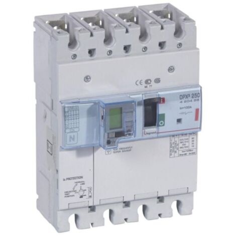 Disjoncteur électronique différentiel avec unité de mesure DPX³250 pouvoir de coupure 36kA 400V - 4P - 100A - LEGRAND