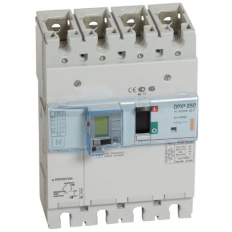 Disjoncteur électronique différentiel DPX³250 pouvoir de coupure 25kA 400V - 4P - 160A - LEGRAND