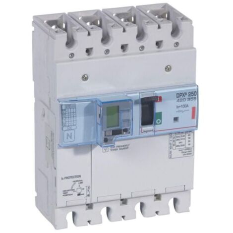 Disjoncteur électronique différentiel DPX³250 pouvoir de coupure 36kA 400V - 4P - 100A - LEGRAND
