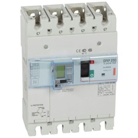Disjoncteur électronique différentiel DPX³250 pouvoir de coupure 36kA 400V - 4P - 250A - LEGRAND