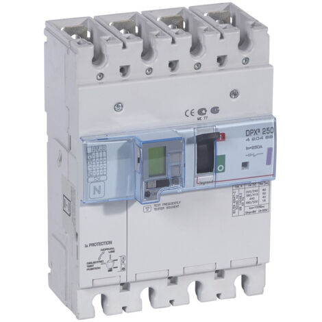 Disjoncteur électronique DPX³ 250 mesure + différentiel 4P 250 A - LEG420489