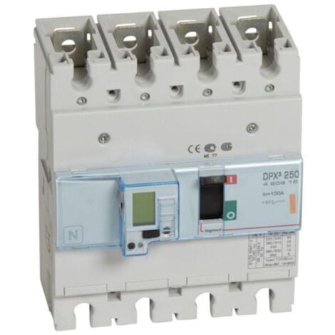 Disjoncteur électronique DPX³250 pouvoir de coupure 25kA 400V - 4P - 100A - LEGRAND