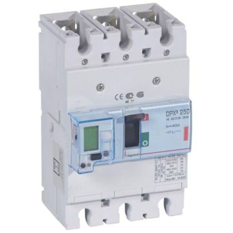 Disjoncteur électronique DPX³250 pouvoir de coupure 36kA 400V - 3P - 40A - LEGRAND