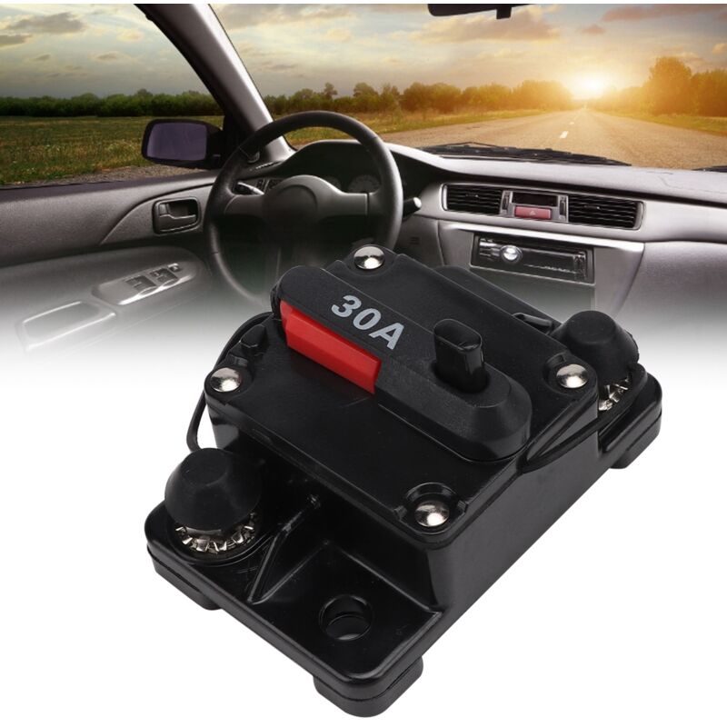 Treetalk - Disjoncteur en ligne réarmable pour autoradio 12 v 30 A/40 A/60 a Fusible à récupération automatique (30 a)