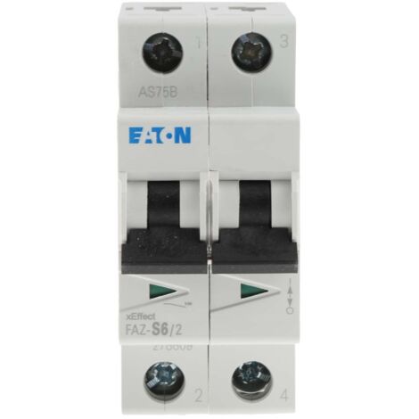 Disjoncteur FAZ 2P 6A 10kA (IEC/EN 60947 2) cbe S 000278809 EATON FAZ S6/2