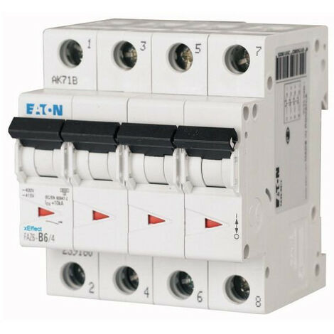Disjoncteur FAZ 4P 6A 10kA (IEC/EN 60947 2) cbe D 000168088 EATON FAZ6 D6/4