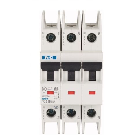 Disjoncteur FAZ courbe C 16A 3P NA UL 000102250 EATON FAZ C16/3 NA