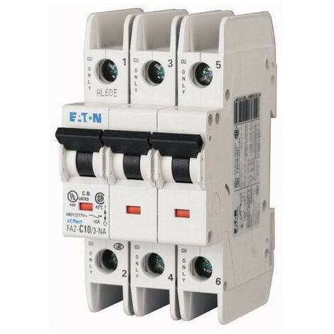 Disjoncteur FAZ courbe D 7A 3P NA UL 000102265 EATON FAZ D7/3 NA