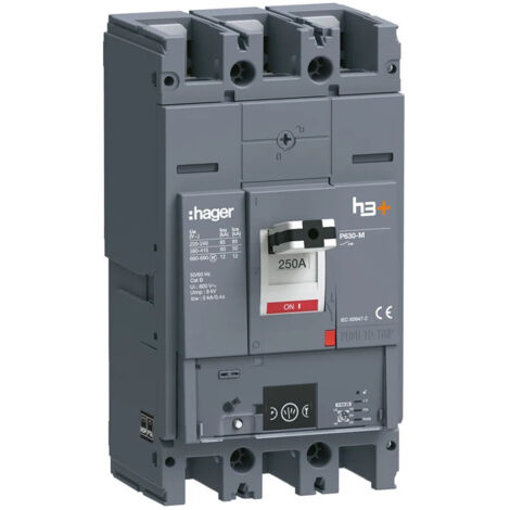 Disjoncteur h3+ P630 Energy 3x250A 50kA - HAGER HMW250NR