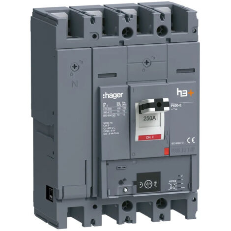Disjoncteur h3+ P630 Energy 4x250A 70kA - HAGER HEW251NR