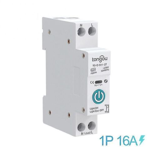 Disjoncteur intelligent Tuya Zigbee avec compteur 1P 63A sur rail DIN 16A sans compteur