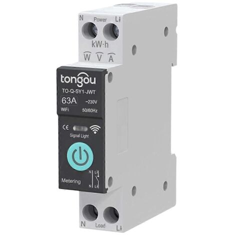 Disjoncteur intelligent Wi-Fi CC 63 A pour rail DIN noir