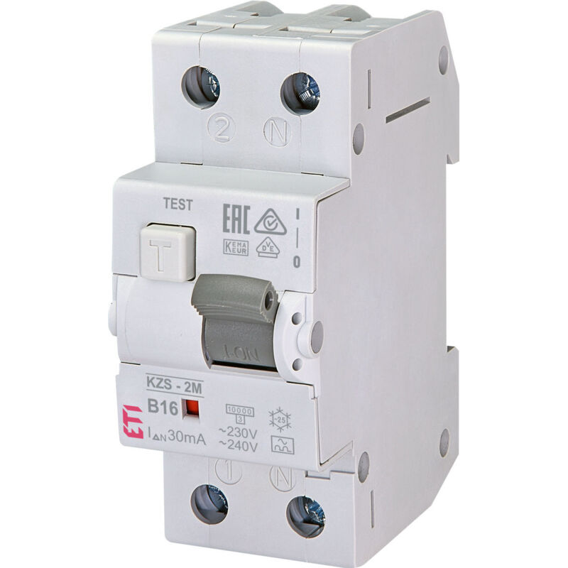Disjoncteur-interrupteur différentiel FI/LS, KZS-2M, B16A, 30mA, 10kA, Type A