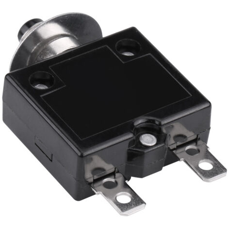 Disjoncteur Interrupteur thermique de réinitialisation, 125-250V AC 50V DC Disjoncteur à bouton-poussoir de protection contre les surcharges de courant(10 ampères)