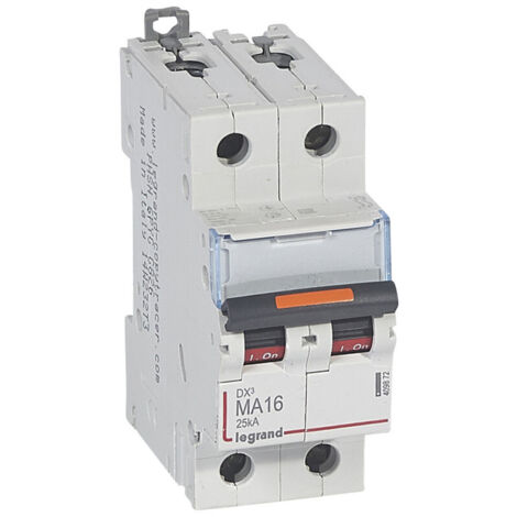 Disjoncteur magnétique seul DX³ MA Vis/Vis 2P 230/400V AC 16A 25kA