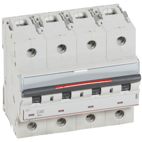 DISJONCTEUR MAGNÉTO-THERM DX³ 4P 40 A 36 KA COURBE C 6M LEGRAND 410038