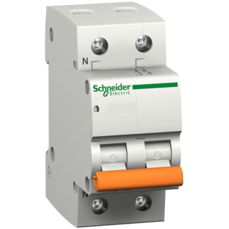 Disjoncteur magnéto-thermique résidentiel Schneider 1P+N  25A