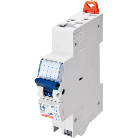 DISJONCTEUR MAGNÉTOTHERMIQUE COMPACT (MTC) 1P+N D25 4,5KA 1M AUTO GEWISS GW90629F
