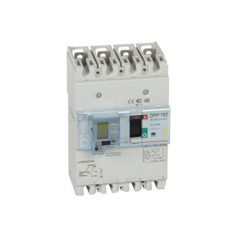 Disjoncteur magnétothermique différentiel DPX³160 pouvoir de coupure 16kA 400V 4 Pôles 160A LEGRAND 420037