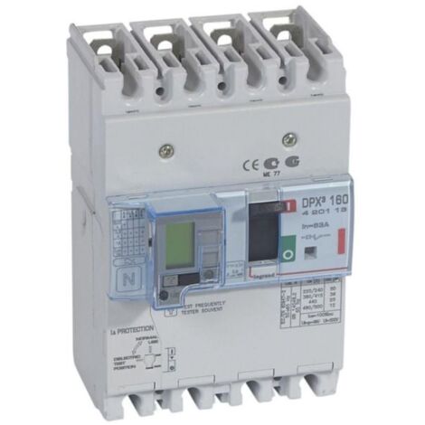 Disjoncteur magnétothermique différentiel DPX³160 pouvoir de coupure 36kA 400V - 4P - 63A - LEGRAND