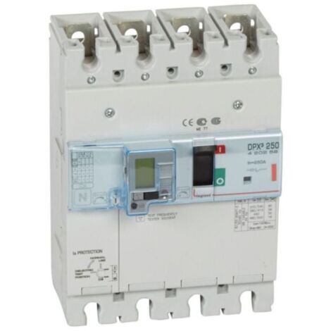 Disjoncteur magnétothermique différentiel DPX³250 pouvoir de coupure 36kA 400V - 4P - 250A - LEGRAND