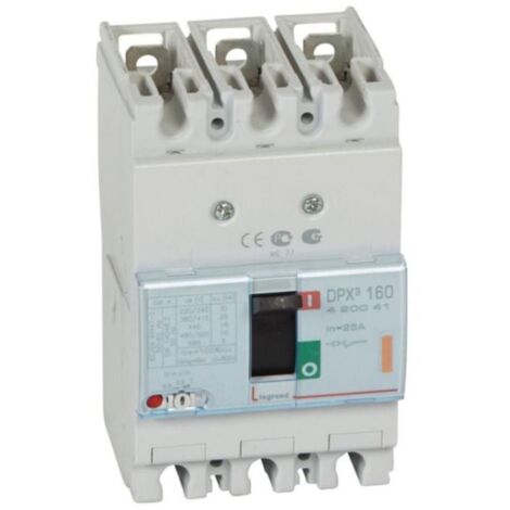 Disjoncteur magnétothermique DPX³160 pouvoir de coupure 25kA 400V - 3P - 25A - LEGRAND