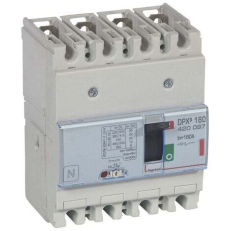 Disjoncteur magnétothermique DPX³160 pouvoir de coupure 36kA 400V 4 Pôles 160A LEGRAND 420097