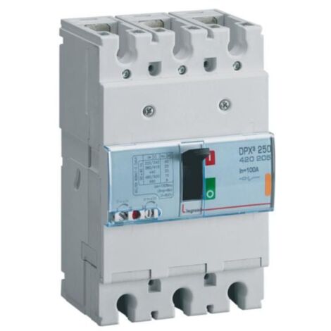 Disjoncteur magnétothermique DPX³250 pouvoir de coupure 25kA 400V - 3P - 100A - LEGRAND