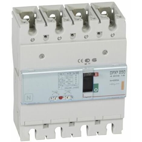 Disjoncteur magnétothermique DPX³250 pouvoir de coupure 25kA 400V - 4P - 250A - LEGRAND