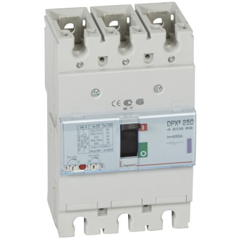 Disjoncteur magnétothermique DPX250 pouvoir de coupure 50kA 400V 3P 250A (420269)